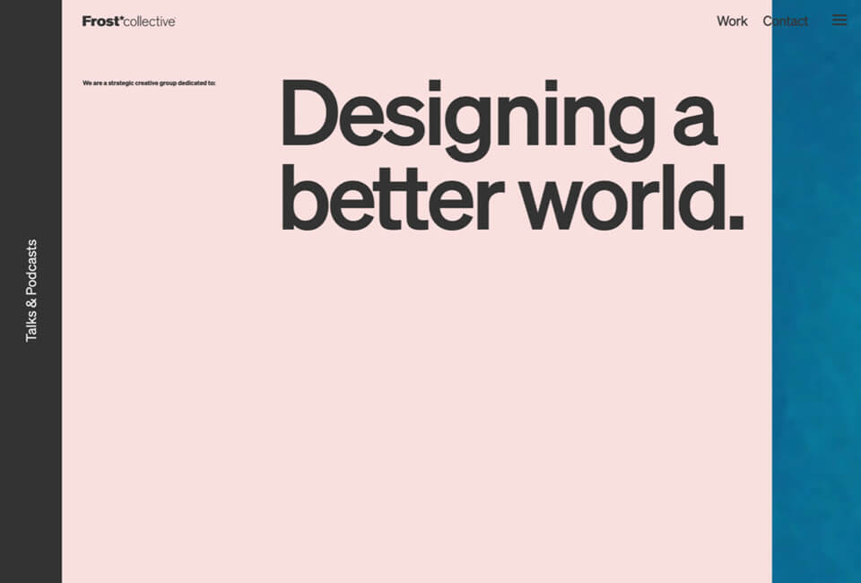 Webdesign Trend typografische Hero Images