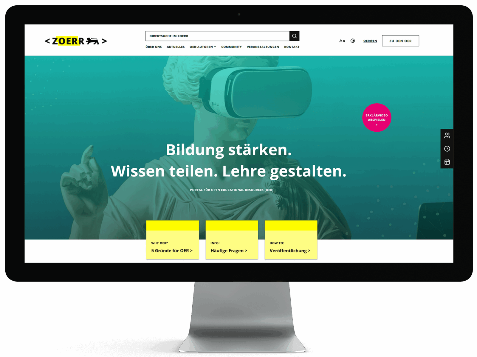 helles modernes webdesign für Hochschulportal zum online Repositorium